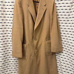 Hickey Freeman Camel Trench Coat